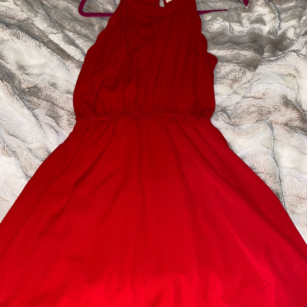 Halter Red Date Night Dress - Short
